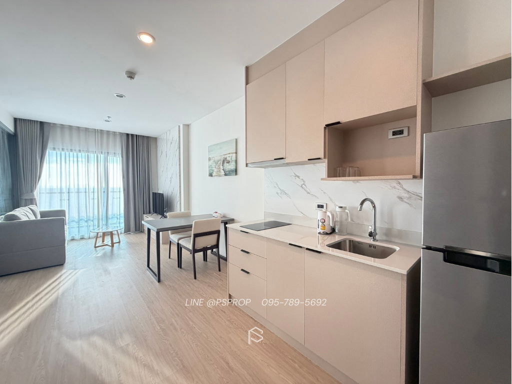 รูป คอนโดเช่าบางพระ ใกล้ตลาดหนองมนติดถนนสุขุมวิท The Symphony Condo✅ พร้อมเข้าอยู่ #CR0376 - รูปที่ 9/17