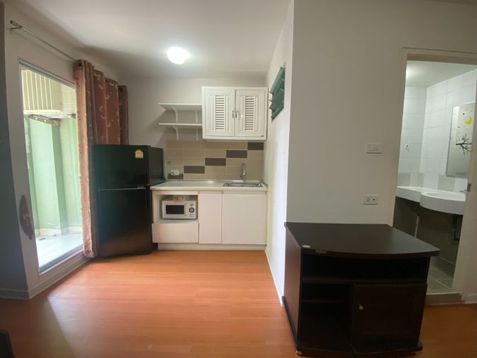 เช่า!!! ลุมพินี บดินทร์เดชา-ราม ขนาด 25 ตรม. A2 ชั้น 2 ราคา 6,200 บาท พร้อมเฟอร์และเครื่องใช้ไฟฟ้า 