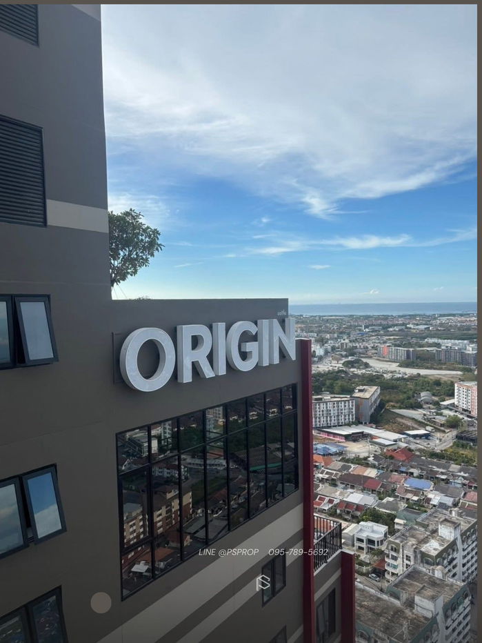 รูป คอนโดเช่าบางเเสน ติดถนนลงหาดบางเเสน Origin Play Bangsaen✅ พร้อมเข้าอยู่ #CR0379 - รูปที่ 1/10