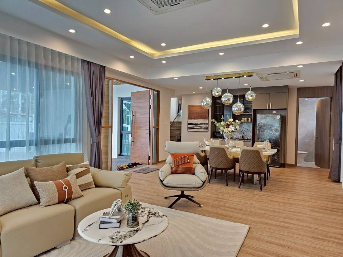 รูป KT0240📲LineID @556ryccg🏖️Pool Villa สร้างใหม่ ใกล้ชายหาดจอมเทียน 93.5ตรว 4ห้องนอน🏊พร้อมสระว่ายน้ำ🌷สวน🪑เฟอร์นิเจอร์ - รูปที่ 2/18