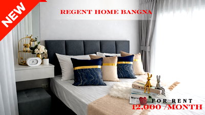 Condos for rent BITEC Bang Na : 🍀🍀🍀 Beautiful condo 🌸 For Rent📍Regent Home Bangna 🌹 (Line: @rent2022)  ✨ Ready to move in 🔖 Property Code: A10790