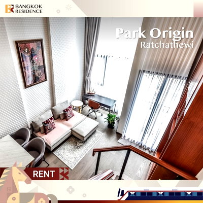 คอนโดให้เช่า :  Park Origin Ratchathewi 🤍 ห้องสวยมาก โทนขาวครีม แต่งครบ  ใกล้ BTS ราชเทวี 