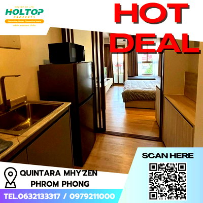 Condos for rent BTS Phrom Phong : #E047 🎉030269 Condo for Rent: QUINTARA MHy'ZEN PHROM PHONG