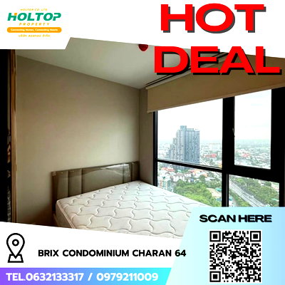 คอนโดให้เช่า : #R9491 🎉 020369 ให้เช่าคอนโด Brix Condominium Charan 64
