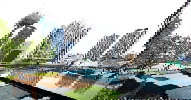 รูป คอนโด Rhythm Asoke ชั้น 9 ห้องมุม ตกแต่งสวยหรู(ตามภาพ) ใช้ชีวิตอย่างมีระดับ ในราคา 21,000 บาท/เดือน เท่านั้น - รูปที่ 6/11