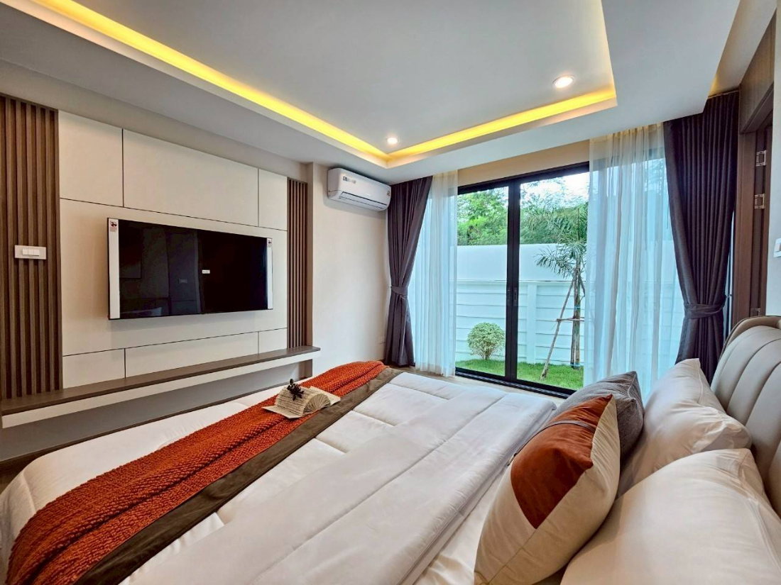 รูป KT0240📲LineID @556ryccg🏖️Pool Villa สร้างใหม่ ใกล้ชายหาดจอมเทียน 93.5ตรว 4ห้องนอน🏊พร้อมสระว่ายน้ำ🌷สวน🪑เฟอร์นิเจอร์ - รูปที่ 9/18