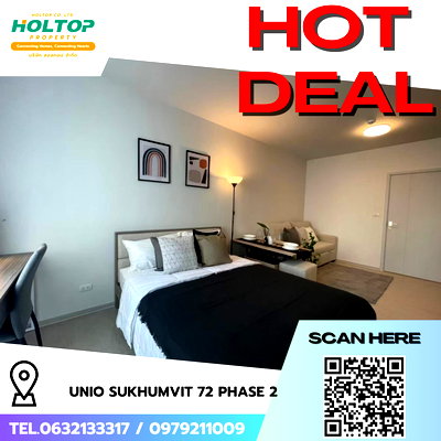 Condos for rent BTS Bearing : #R9492 🎉 020369 Condo for Rent: Unio Sukhumvit 72 Phase 2