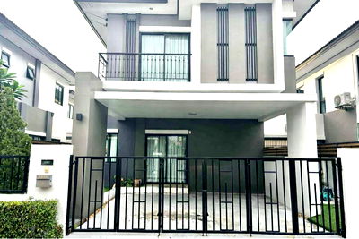 เช่าบ้านแฝด นครปฐม : บ้านฟ้ากรีนเนอรี่ ทิวา ปิ่นเกล้า-สาย 5 (BaanFah Greenery Tiwa Pinklao-Sai 5) ถ.พุทธมณฑล สาย 5 อ.สามพราน จ.นครปฐม