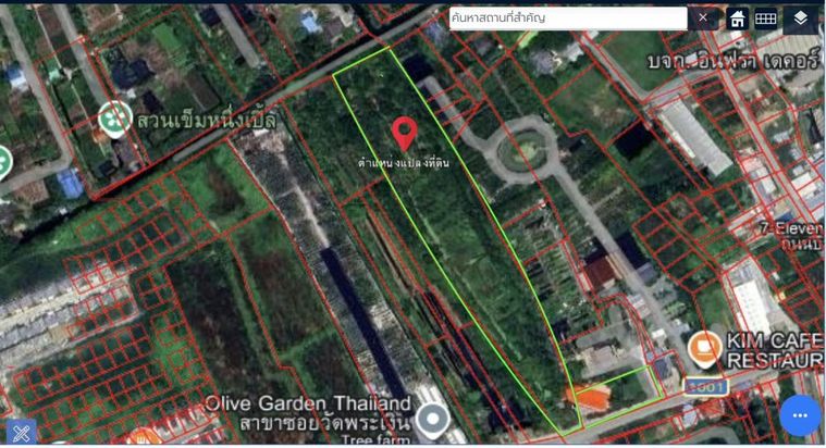 ขายที่ดิน 10 ไร่ 76 ตร.วา ซอยวัดพระเงิน บางกรวย นนทบุรี ทำเลดี ติดคลอง