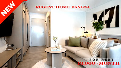 Condos for rent BITEC Bang Na : 🍀🍀🍀Best Value🔥For Rent📍Regent Home Bangna 🌹 (Line: @rent2022)  ✨ Ready to move in 🔖 Property Code: A09817
