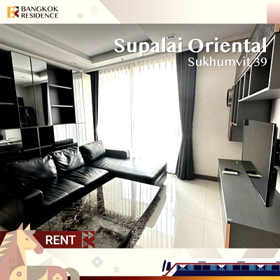 Condos for rent : Supalai Oriental Sukhumvit 39 🌃 High-floor unit, beautifully designed, peaceful and private atmosphere 🍃 Near MRT Phetchaburi
