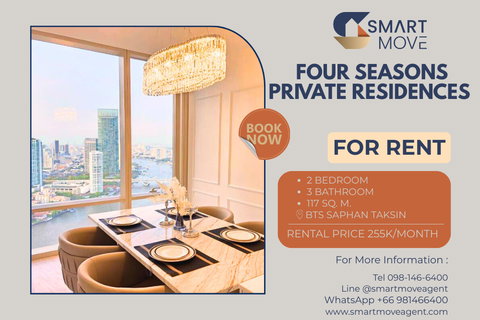 รูปภาพ Rent ! high floor31+, River View, luxurious!🔥 Code C20250200063...Four Seasons Private Residences, 2 bed, 3 bath, furnished, ready to move in