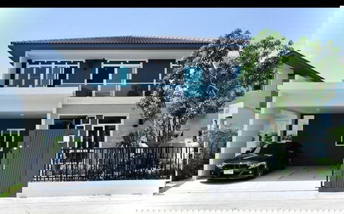 "HR3259ให้เช่าบ้านเดี่ยว มัณฑนา 2 บางนา กม.7 ตกแต่งหรู พร้อมเข้าอยู่ ทำเลศักยภาพใกล้ Mega Bangna เพียง 700 เมตร ตกแต่ง Build-in ทั้งหลัง