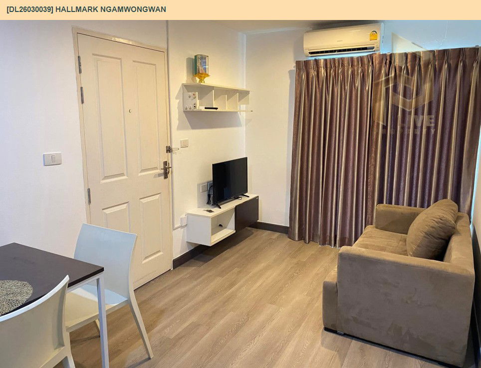 รูป DL26030039 ให้เช่าคอนโด ฮอลล์มาร์ค งามวงศ์วาน (Hallmark Ngamwongwan) ใกล้ MRT แยกติวานนท์ พร้อมเข้าอยู่ โทรด่วน 0656133286 LineID @534wlwof - รูปที่ 5/9