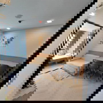 คอนโด Kave Ava แบบ 2 ห้องนอน 35 ตรม. ตึก D ชั้น 8 วิวสระว่ายน้ำ มีเครื่องซักผ้า ของครบ 15,500 บาท