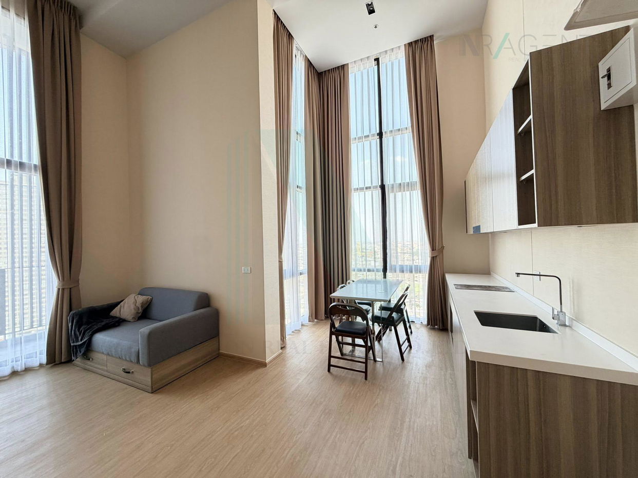 รูป 🚩 ให้เช่าคอนโด อัลติจูด ยูนิคอร์น สาทร-ท่าพระ อาคาร 1 ชั้น 21 Duplex 2 ห้องนอน ขนาด 61 ตรม ใกล้ ตลาดกระต่ายมั่งคั่ง - รูปที่ 3/8