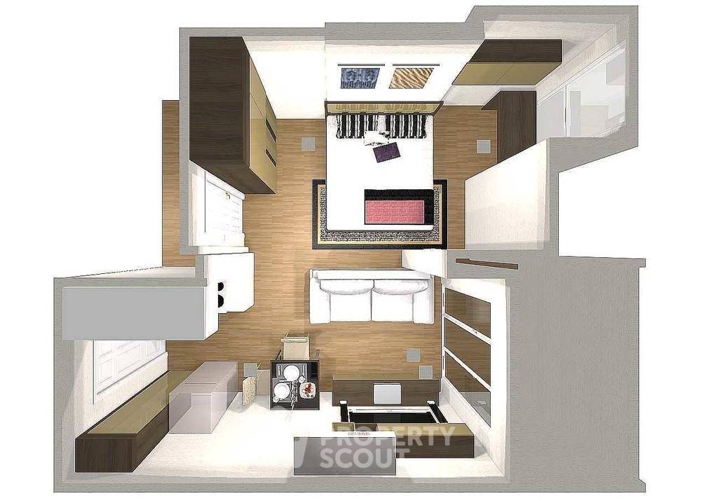 รูป คอนโด 1-ห้องนอน ที่ ไอดีโอ คิว จุฬา-สามย่าน ใกล้ MRT สามย่าน (ID 59693) - รูปที่ 1/7