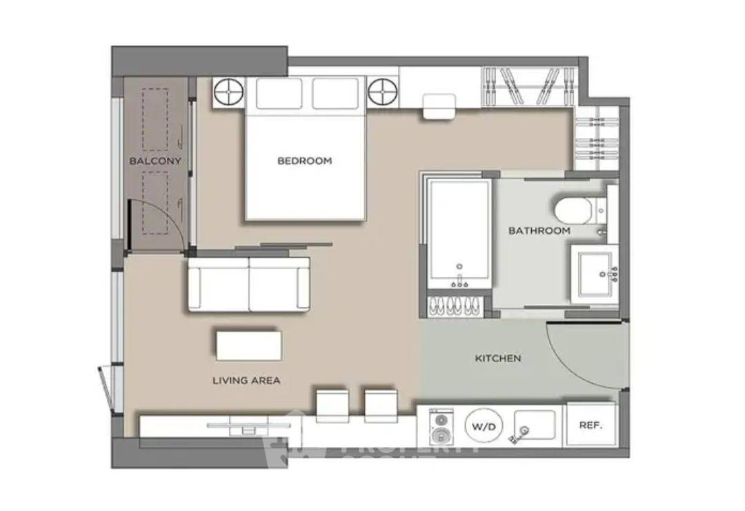 รูป คอนโด 1-ห้องนอน ที่ คลาวด์ ทองหล่อ-เพชรบุรี ใกล้ MRT เพชรบุรี (ID 1556574) - รูปที่ 7/7