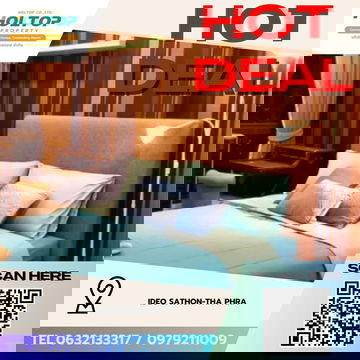 #Z4797💥 020369 🔥ให้เช่าคอนโด Ideo Sathon-Tha Phra