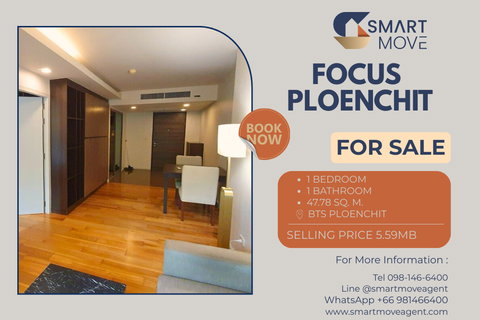 🔥 For Sale !! big size !! 🔥 Code C20260100002.........Focus Ploenchit, 1 bedroom, 1 bathroom, furnished, Special Deal!!📣📣