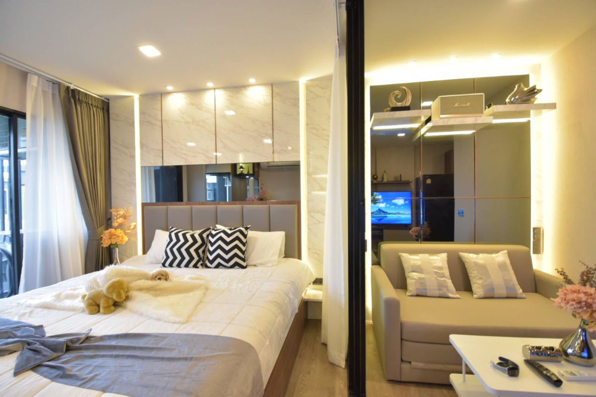 รูป P. kavetownspaceให้เช่า คอนโดสไตล์โมเดิร์น ห้องสวย ราคาดี ใกล้ม.กรุงเทพ🔥 - รูปที่ 4/7