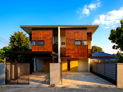 บ้านเดี่ยว กรุงเทพมหานคร : ขายบ้านสร้างใหม่มือหนึ่ง! บ้านแฝด 2 ชั้น ซ.สวนผัก 29 สไตล์มินิมอล-มูจิ (Muji) แต่งครบ จอดรถ 4 คัน ไม่มีค่าส่วนกลาง