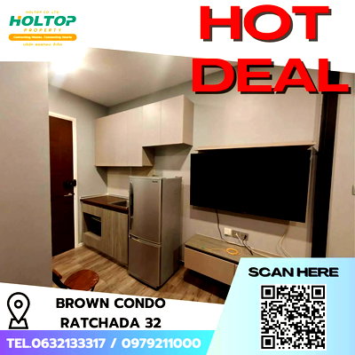 Condos for rent The Jas Wang Hin  : #E058 🎉040369 Condo for Rent: Brown Condo Ratchada 32