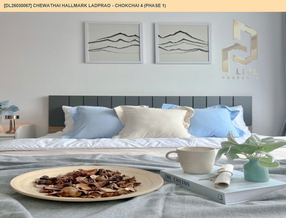 รูป DL26030067 ให้เช่าคอนโด ชีวาทัย ฮอลล์มาร์ค ลาดพร้าว - โชคชัย 4 (Chewathai Hallmark Ladprao - Chokchai 4) ใกล้ รถไฟฟ้า 3 สาย พร้อมเข้าอยู่ โทรด่วน 0800343450 LineID @655ebbvc - รูปที่ 2/14
