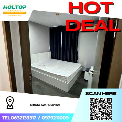 Condos for rent Sukumvit 27 : #Z4824💥 040369 🔥 Condo for Rent: Mirage Sukhumvit 27