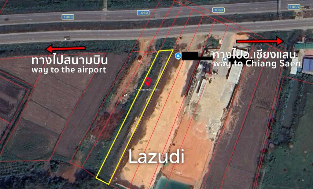 รูป ขายที่ดิน 1 ไร่ที่ต.แม่ข้าวต้ม ติดถ.บายพาสเชียงราย-เชียงแสน - รูปที่ 2/2