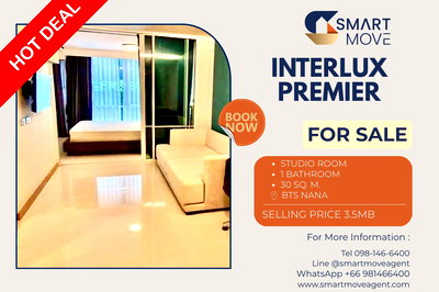 Condos for sale Din Daeng Road : 🔥 Sale with tenant !!🔥 Code C20250500026..........Interlux Premier, Studio room, 1 bathroom, furnished, Special Deal!!📣📣