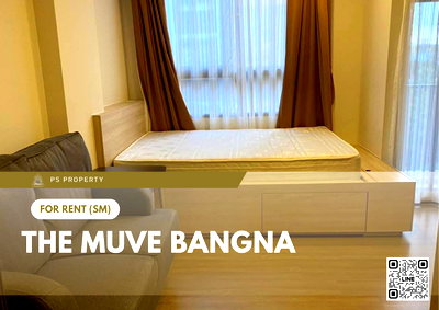 Condos for rent Mega Bangna : For Rent 🔥 The Muve Bangna 🔥 Fully furnished with appliances, near BTS Bangna.