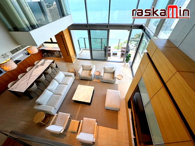 Condos for rent Pattaya : KT0241🏖️Duplex 4Bedroom 220sqm Tower B Floor 38🌊Sea view🦀Northpoint Pattaya Wongamat Beach