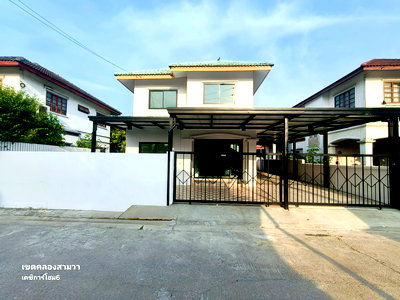 บ้านเดี่ยว กรุงเทพมหานคร : บ้านเดี่ยว เนื้อที่เยอะ ทำเลดี กว้างขวาง หมู่บ้าน เคซี.การ์เด้นโฮม6 ถนนนิมิตใหม่40 คลองสามวา พร้อมอยู่