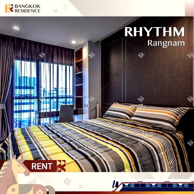 Condos for rent :  RHYTHM Rangnam ⚡ Available Now! Spacious Room, Near BTS Victory Monument 