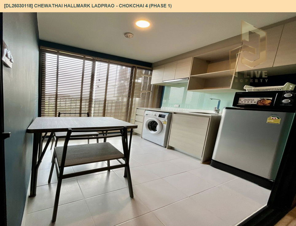 รูป DL26030118 ให้เช่าคอนโด ชีวาทัย ฮอลล์มาร์ค ลาดพร้าว - โชคชัย 4 (Chewathai Hallmark Ladprao - Chokchai 4) ใกล้ รถไฟฟ้า 3 สาย พร้อมเข้าอยู่ โทรด่วน 0653619502 LineID @897iyzll - รูปที่ 6/12
