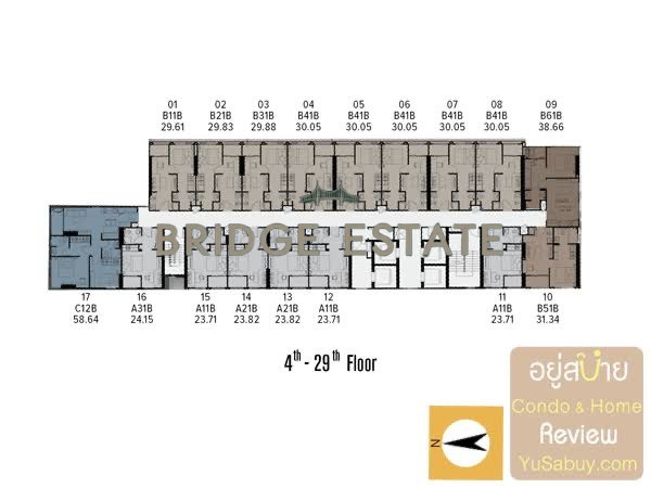 รูป [22,000.-] ให้เช่า Chapter One Midtown ลาดพร้าว 24 | 1 นอน 39 ตรม. ชั้น 15 แต่งครบ ใกล้ MRT - รูปที่ 11/11