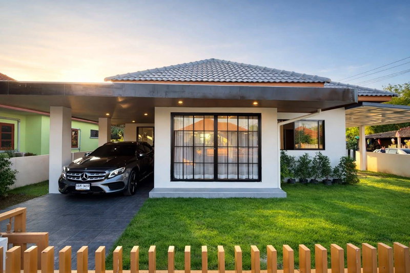 ขายบ้านเดี่ยว : ขายบ้านเดี่ยวหลังมุม วิวดอย บรรยากาศสงบ หมู่บ้านพีเควิลล์ เชียงใหม่ ไม่มีค่าส่วนกลาง (H367) T.0946511456