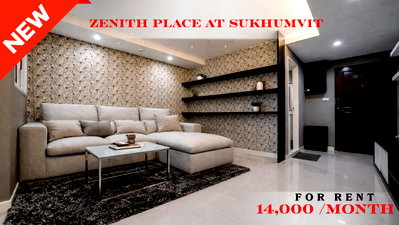 Condos for rent : 🍀🍀🍀 Rare Unit❤️‍🔥 For Rent📍Zenith Place At sukhumvit 🌹 (Line: @rent2022)✨ Ready to move in 🔖 Property Code: A10811