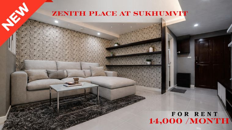 🍀🍀🍀Rare Unit❤️🔥ให้เช่า📍ซีนิธ เพลส แอท สุขุมวิท 🌹 (Line:@rent2022) พร้อมเข้าอยู่ ✨ A10811