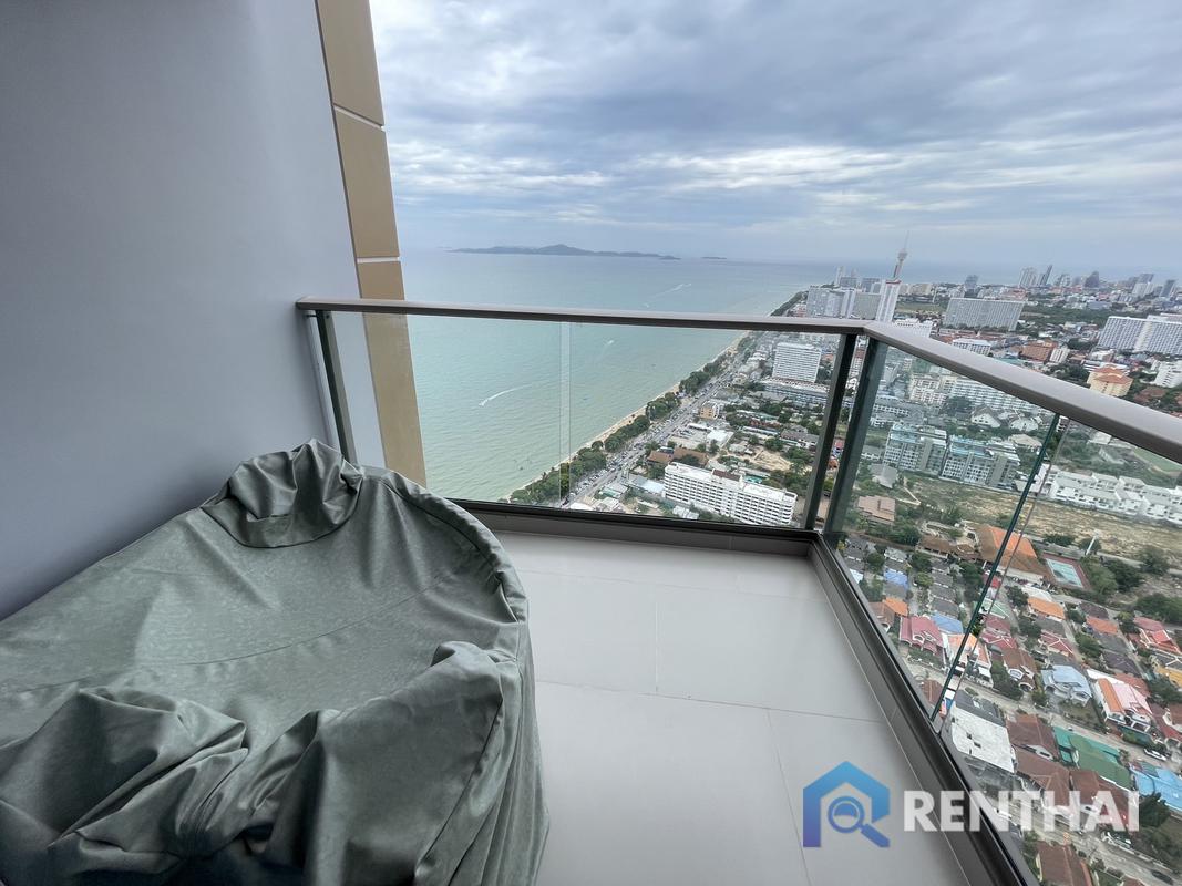 รูป คอนโดริมหาดจอมเทียน Copacabana Jomtien 1 ห้องนอนพร้อมอ่างจากุชชี่ริมระเบียง วิวทะเลชั้นสูง - รูปที่ 11/24