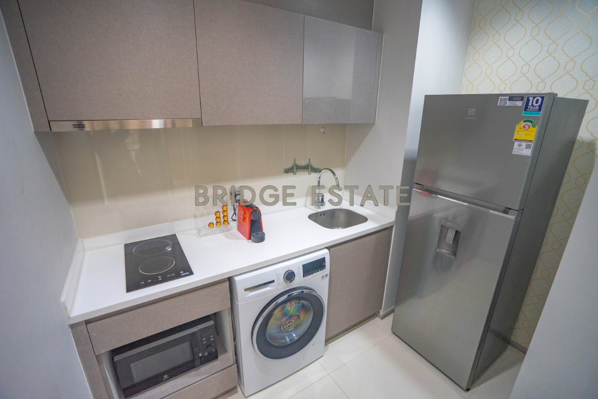 รูป [24,000.-] ให้เช่า Life อโศก-พระราม 9 ชั้น 43 วิวสวย 1 นอนพลัส 35 ตรม. แต่งครบ - รูปที่ 6/6