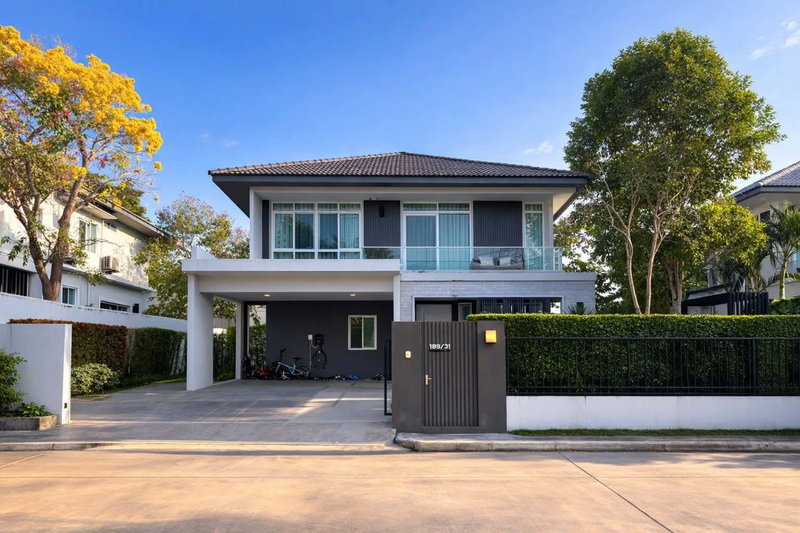 ขายบ้านเดี่ยว : ขายบ้านมัณฑนา Serene Lake land and house ตกแต่งบิ้วอินหรูหราทั้งหลัง (H369) T.0946511456