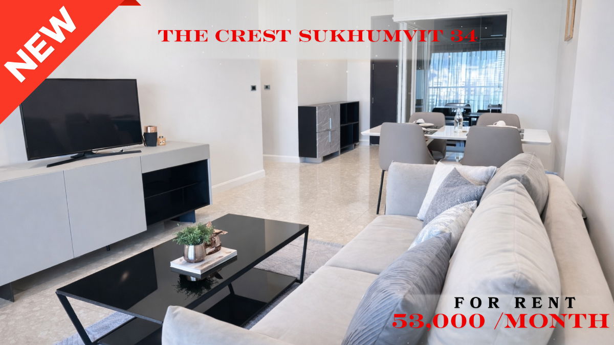 รูป 🍀🍀🍀Prime condo Location 🚆ให้เช่า📍 เดอะ เครสท์ สุขุมวิท 34 🌹 (Line:@rent2022) พร้อมเข้าอยู่ ✨ A05929 - รูปที่ 1/14