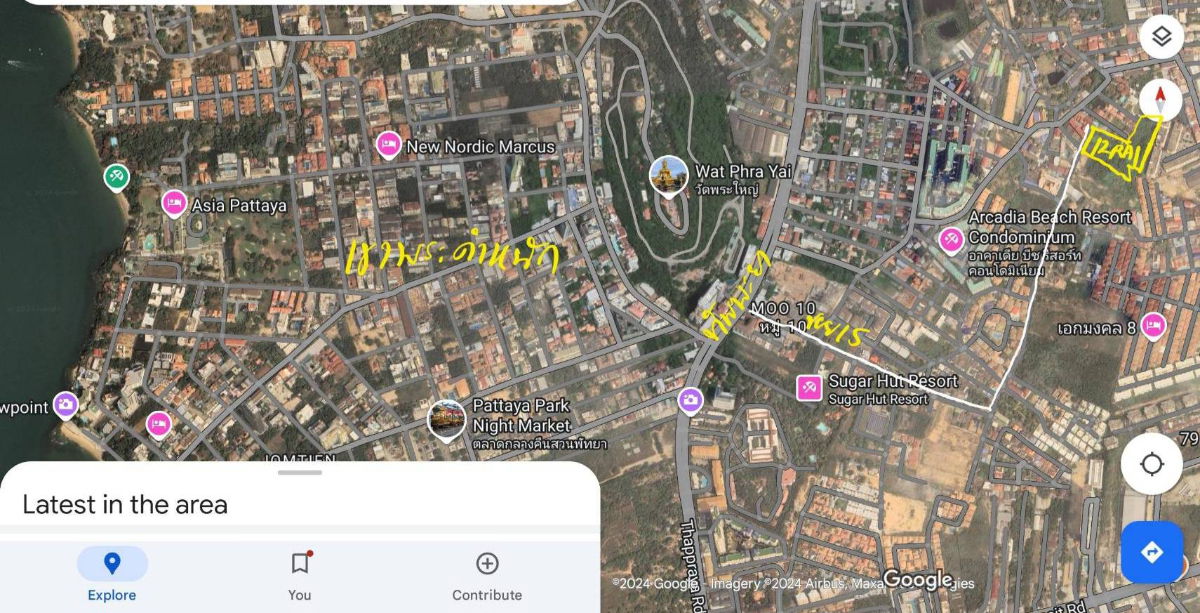 รูป ขายที่ดินพัทยา 12 ไร่ ถนนทัพพระยา ซอย 15 ใกล้ทะเลเขาพระตำหนัก - รูปที่ 1/5