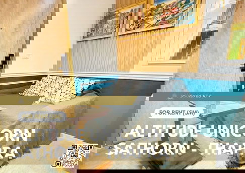 ให้เช่า 📍 Altitude Unicorn Sathorn - Thapra 📍 เฟอร์นิเจอร์ และ เครื่องใช้ไฟฟ้าครบ ใกล้ BTS ตลาดพลู พร้อมเข้าอยู่ทันที!🚆