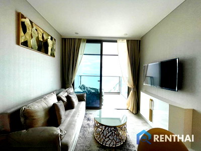 ขายคอนโด : คอนโดริมหาดจอมเทียน Copacabana Jomtien 1 ห้องนอนพร้อมอ่างจากุชชี่ริมระเบียง วิวทะเลชั้นสูง