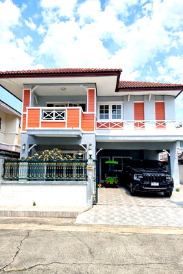 บ้านเดี่ยว เขตบางขุนเทียน : ขายบ้านเดี่ยว 2 ชั้น หมู่บ้านสินทวีการ์เด้น 3 อนามัยงามเจริญ-พระราม 2 ทำเลดี เดินทางสะดวก