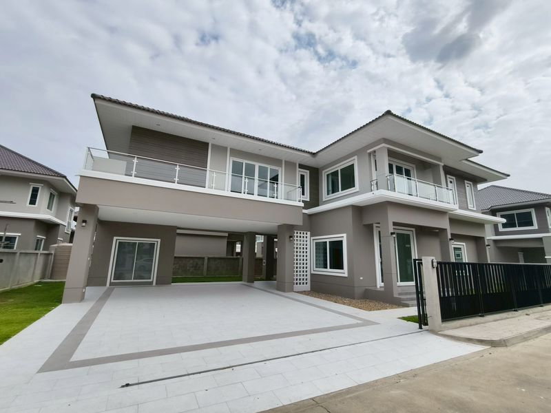 ขายบ้านเดี่ยว : บ้านใหม่ สร้างเสร็จพร้อมโอน ตัวบ้านใหญ่ พื้นที่กว้างขวาง บ้านโครงการติดถนนสันกำแพงสายใหม่ เชียงใหม่