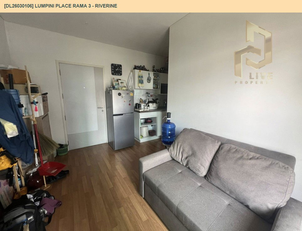รูป DL26030106 ให้เช่าคอนโด ลุมพินี เพลส พระราม 3 - ริเวอร์ไรน์ (Lumpini Place Rama 3 - Riverine) ใกล้ - พร้อมเข้าอยู่ โทรด่วน 0656133286 LineID @534wlwof - รูปที่ 2/5